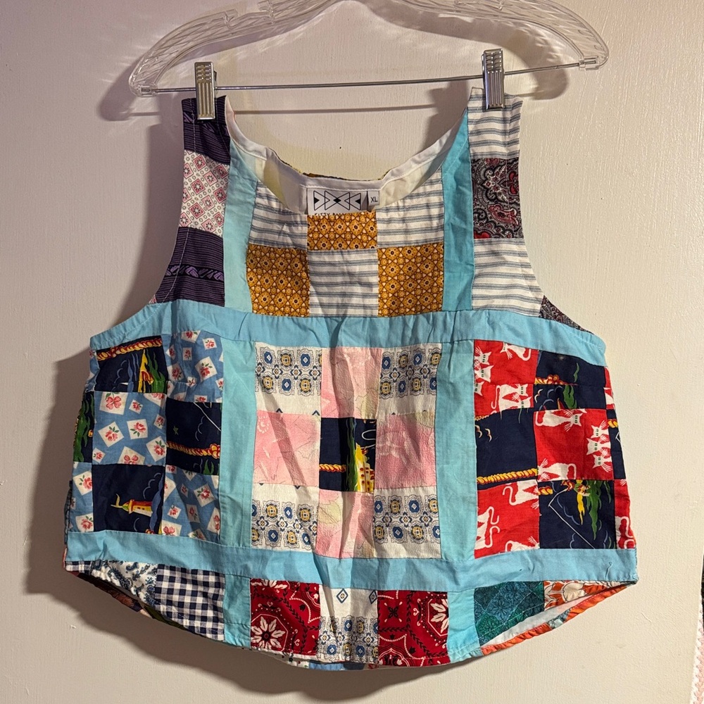 Kitty Badhands Quilt Top Tank Top XL